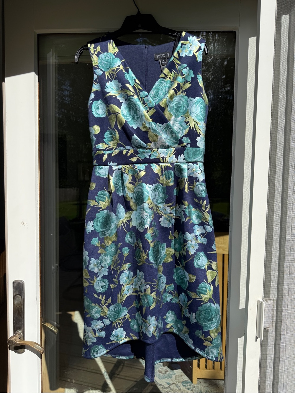 Navy dress with Floral Print